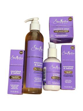 Shea Moisture Nourished & Radiant Skincare Product Set 5pc.